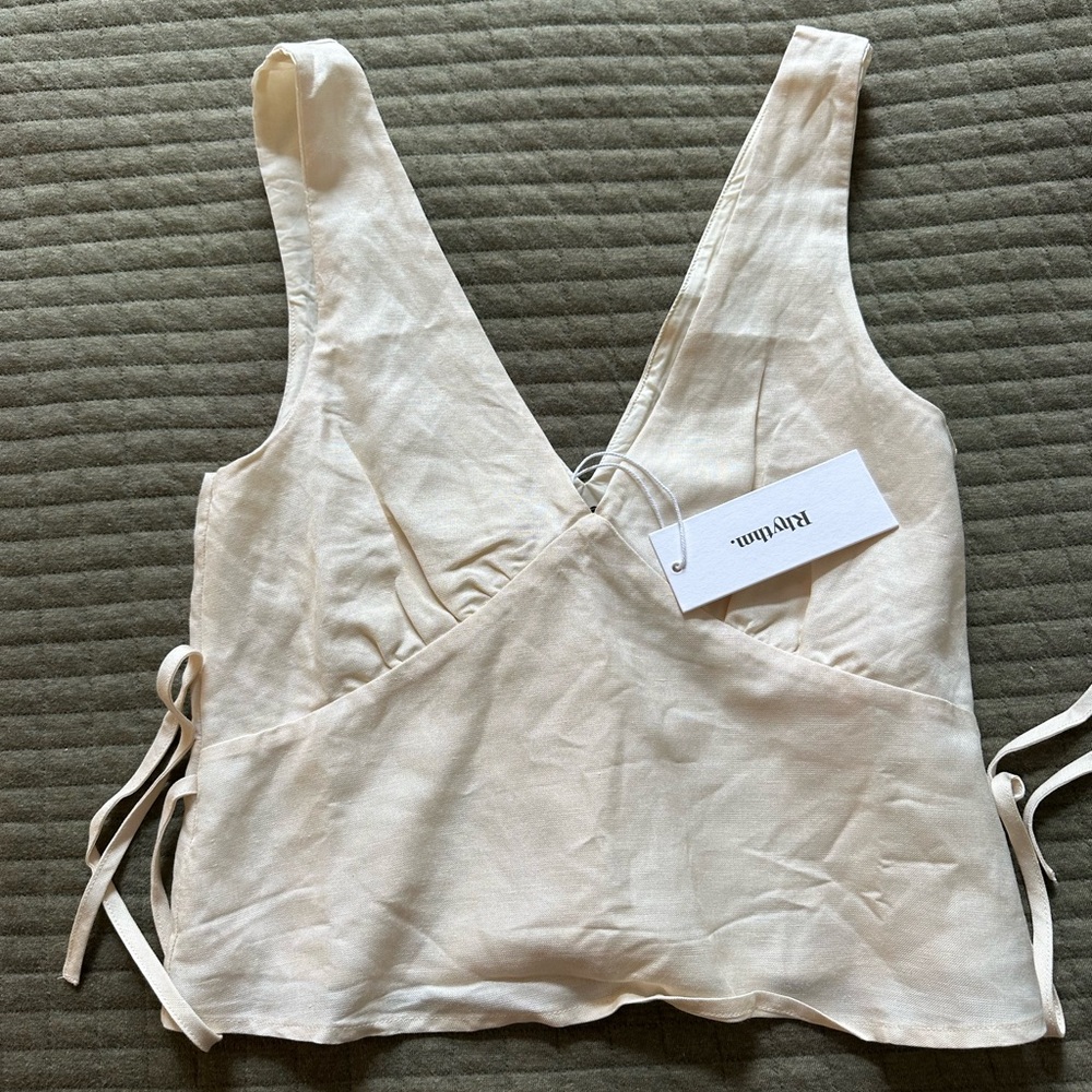 Rhythm Cream Sleeveless Blouse